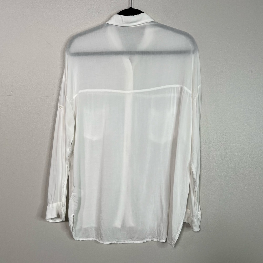 Foreign Exchange White Oversized Button Down Shir… - image 4